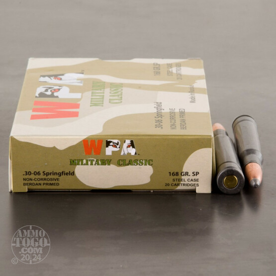 500rds – 30-06 Wolf Military Classic 168gr. SP Ammo