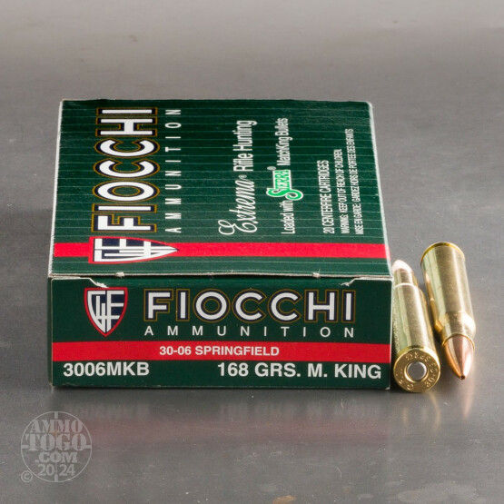 20rds - 30-06 Fiocchi 168gr. Sierra MatchKing BTHP Ammo
