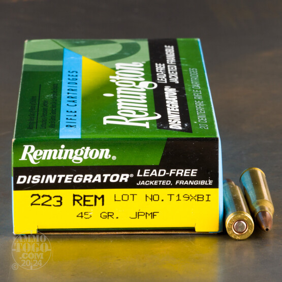20rds – 223 Rem Remington Disintegrator Lead-Free 45gr. Jacketed Frangible Ammo
