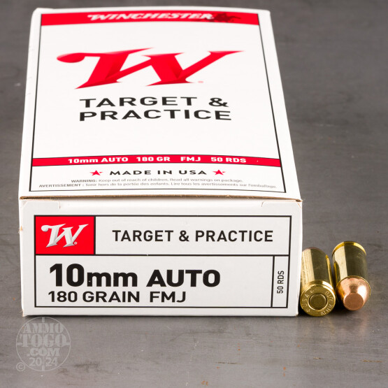 50rds – 10mm Winchester USA 180gr. FMJ Ammo