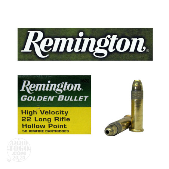 50rds – 22 LR Remington Golden Bullet 36gr. HP Ammo