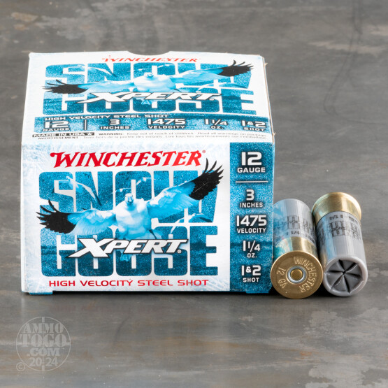 25rds – 12 Gauge Winchester Xpert Snow Goose 3" 1-1/4oz. #1/#2 Steel Shot Ammo