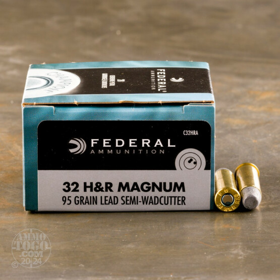 20rds - 32 H&R Magnum Federal Champion 95gr. Lead Semi-Wadcutter Ammo
