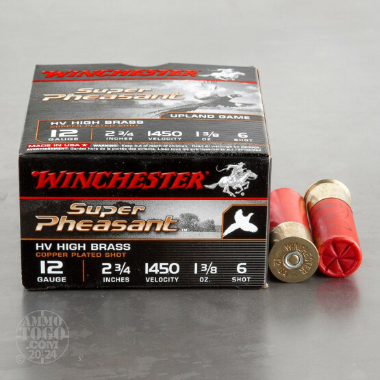 25rds – 12 Gauge Winchester Super Pheasant 2-3/4" 1-3/8 oz. #6 Shot Ammo