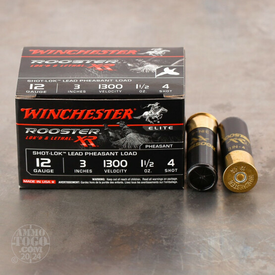 15rds – 12 Gauge Winchester Pheasant 3" 1-1/2 oz #4 Shot Ammo