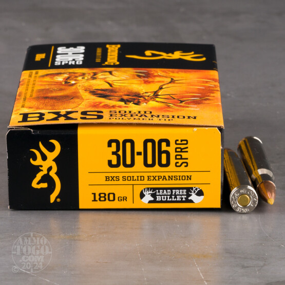 20rds – 30-06 Browning BXS Copper Expansion 180gr. Polymer Tip Ammo