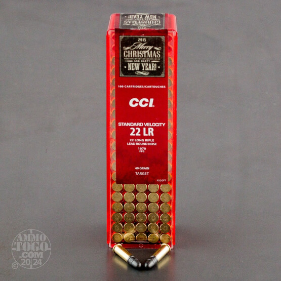 100rds – 22 Long Rifle CCI Gift Pack 40gr. LRN Ammo