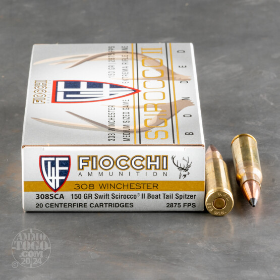 20rds – 308 Win Fiocchi Extrema 150gr. Polymer Tipped Spitzer Ammo