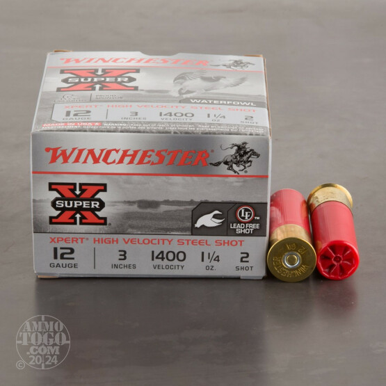 25rds - 12 Gauge Winchester Super-X Waterfowl 3" 1-1/4 Ounce #2 Shot Ammo