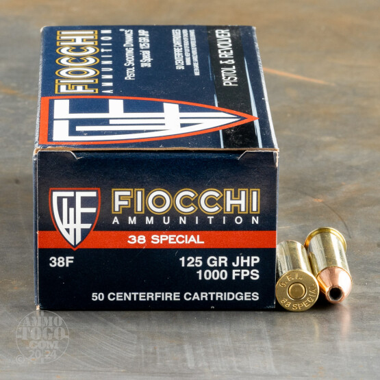 50rds - 38 Special Fiocchi 125gr Semi-Jacketed Hollow Point