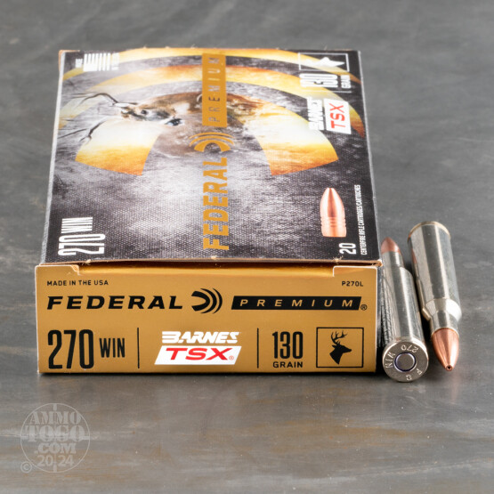 Federal 270 Win ammo with 130 grain barnes TSX bullet
