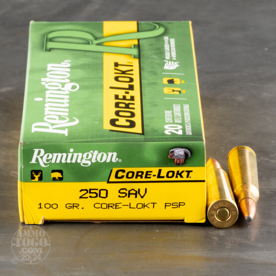 20rds - 250 Savage Remington Express Rifle 100gr. Pointed Soft Point Ammo