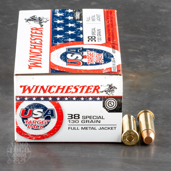 50rds – 38 Special Winchester USA Target Pack 130gr. FMJ Ammo