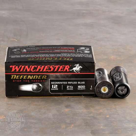 100rds – 12 Gauge Winchester Defender 2-3/4" 1oz. Segmented Rifled Slug Ammo