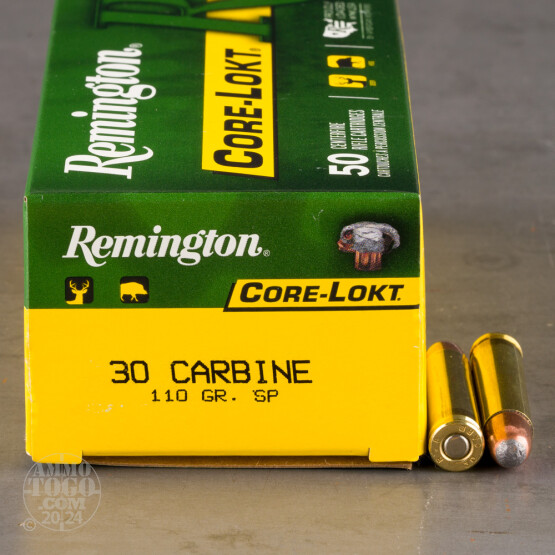 50rds - 30 Carbine Remington 110gr Core Lokt Soft Point Ammo