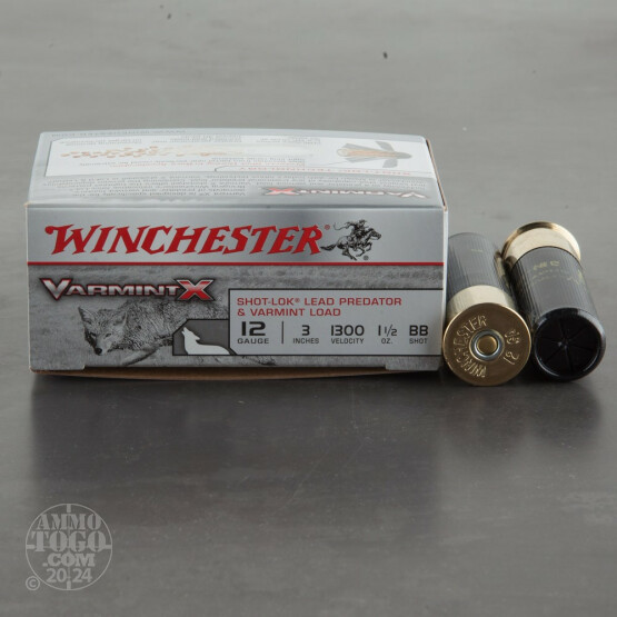 10rds - 12 Gauge Winchester Varmint-X 3" 1 1/2 Ounce BB Ammo