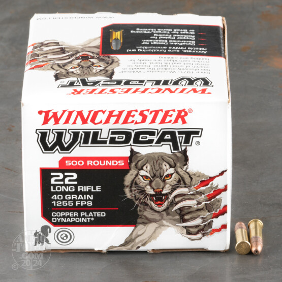 500rds – 22 LR Winchester Wildcat 40gr. CPHP Ammo