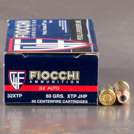 500rds - 32 Auto Fiocchi 60gr XTP Hollow Point Ammo