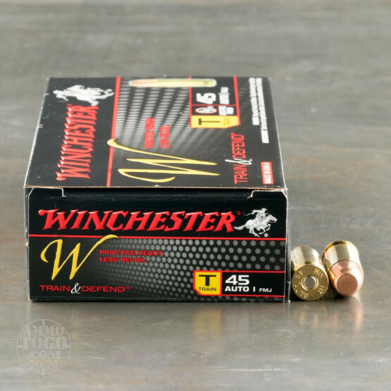 500rds – 45 ACP Winchester Train & Defend Reduced Recoil 230gr. FMJ Ammo