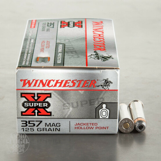 50rds – 357 Magnum Winchester Super-X Personal Protection 125gr. JHP Ammo