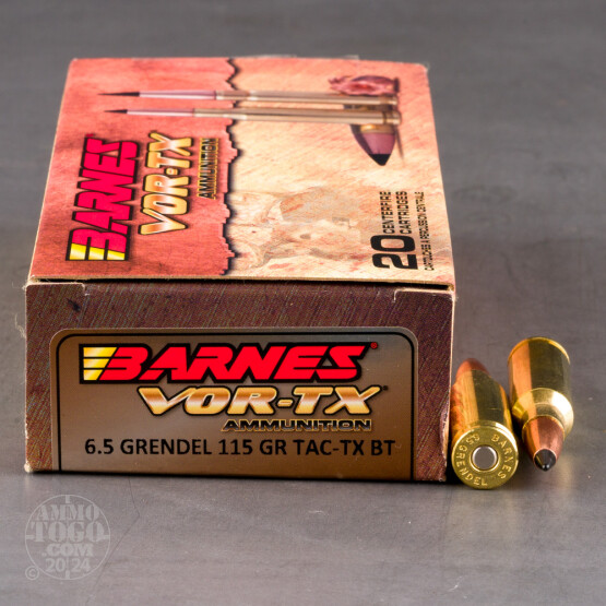 20rds – 6.5 Grendel Barnes VOR-TX 115gr. TAC-TX BT Ammo