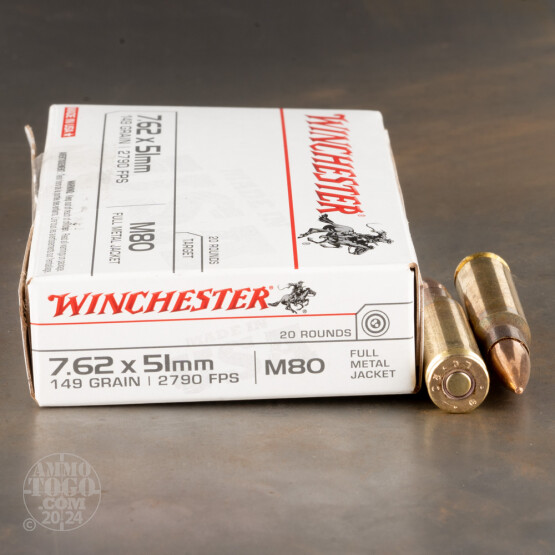 500rds – 7.62x51 Winchester 149gr. FMJ M80 Ammo