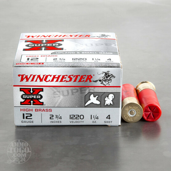 250rds - 12 Gauge Winchester Super-X Heavy Field Load 2 3/4" 1 1/4oz. #4 Shot