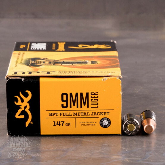 50rds – 9mm Browning BPT 147gr. FMJ Ammo