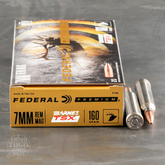 Federal 7mm Rem Mag Ammo with Barnes TSX bullet