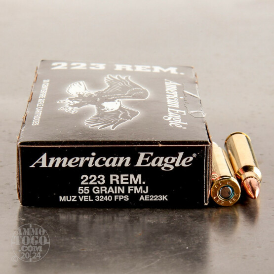500rds – 223 Federal American Eagle 55gr. FMJ Ammo