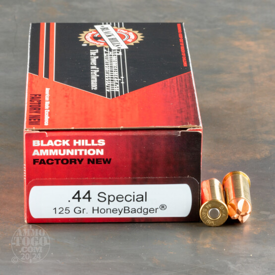 50rds – 44 Special Black Hills 125gr. HoneyBadger Ammo