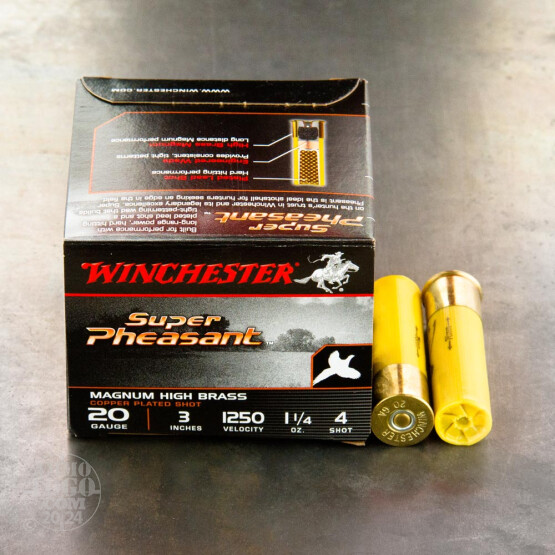 25rds - 20 Gauge Winchester Super-X Super Pheasant Load 3" 1 1/4oz. #4 Shot