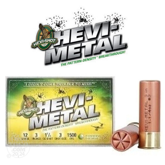 250rds - 12 Ga. Hevi-Shot 3" 1 1/4oz Waterfowl #3 Hevi-Metal Ammo