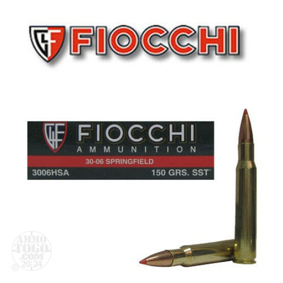 20rds - 30-06 Fiocchi 150gr. SST Polymer Tip Ammo