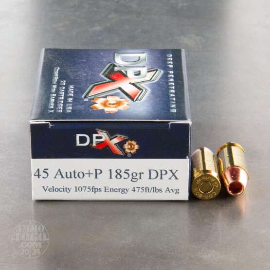 20rds - 45 ACP Corbon DPX 185gr. +P HP Ammo