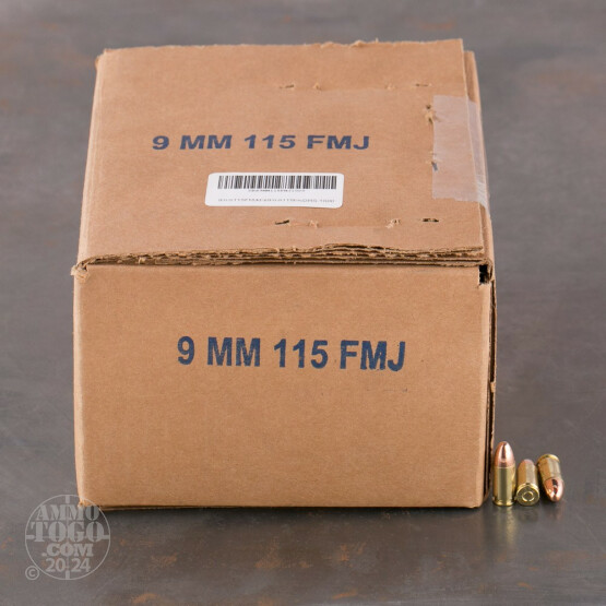 1000rds - 9mm DRS 115gr. FMJ Ammo (Once Fired Brass)