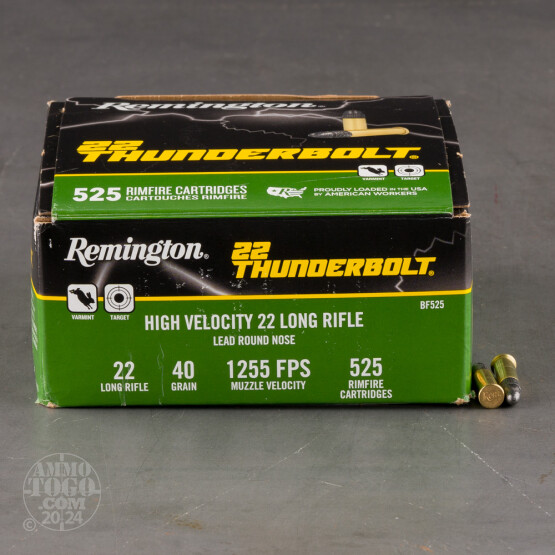 6300rds – 22 LR Remington 22 Thunderbolt 40gr. LRN Ammo