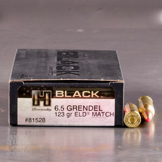 20rds - 6.5 Grendel Hornady Black 123gr. ELD Ammo