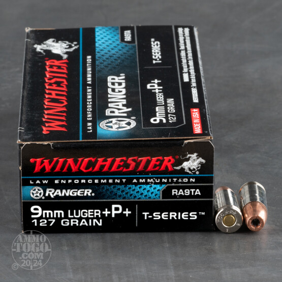 50rds – 9mm +P+ Winchester Ranger T-Series 127gr. JHP Ammo