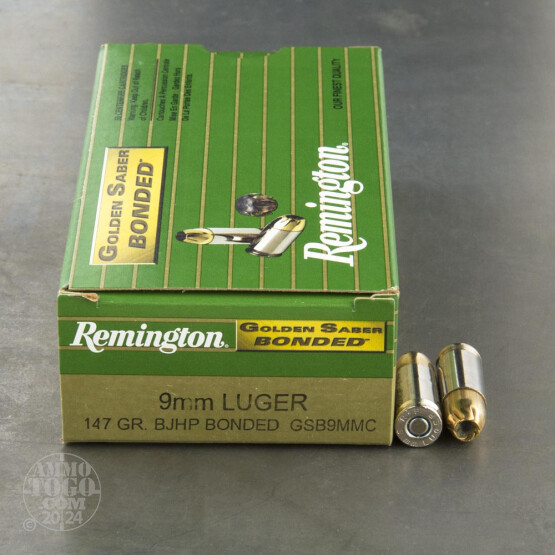 500rds - 9mm Remington Golden Saber Bonded 147gr. JHP Ammo