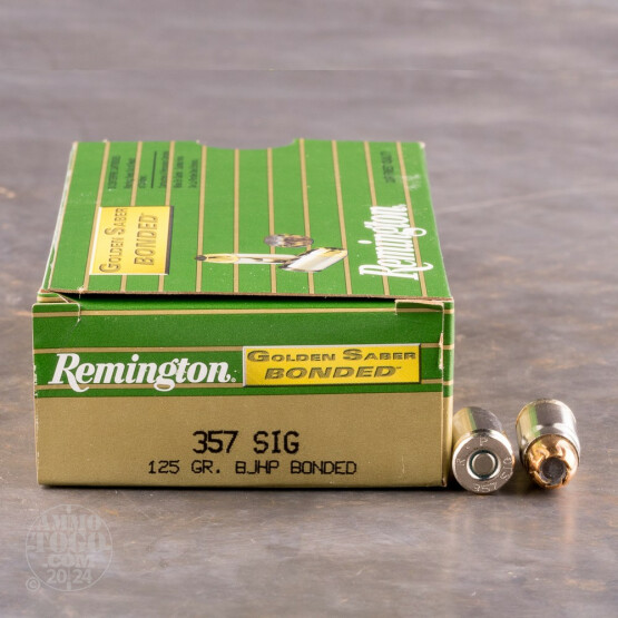 50rds - 357 Sig Remington Golden Saber 125gr. Bonded BJHP Ammo