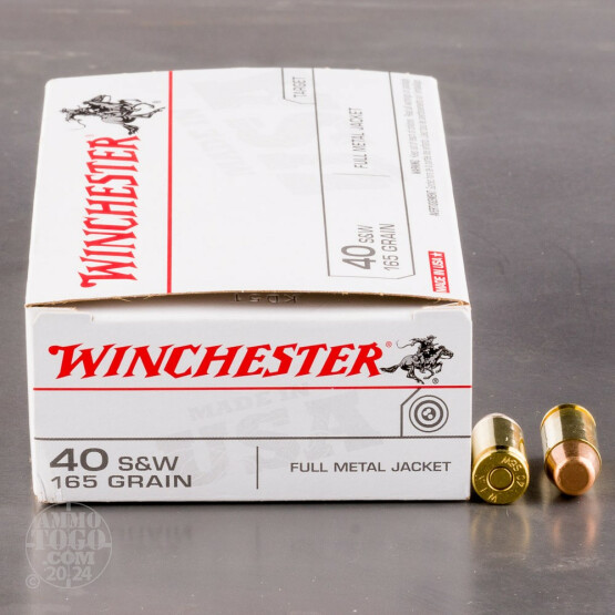 500rds - 40 S&W Winchester USA 165gr. FMJ Ammo