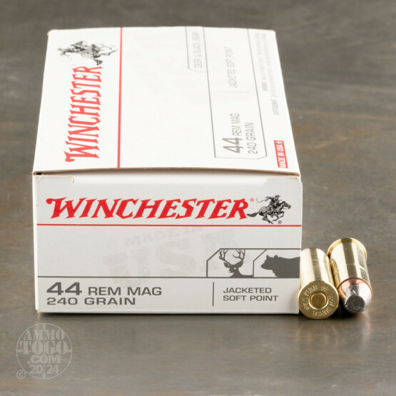 50rds - 44 Mag Winchester USA 240gr. Jacketed Soft Point Ammo