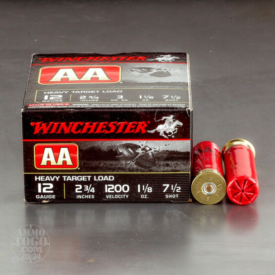 250rds – 12 Gauge Winchester AA 2-3/4" 1-1/8oz. #7.5 Shot Ammo