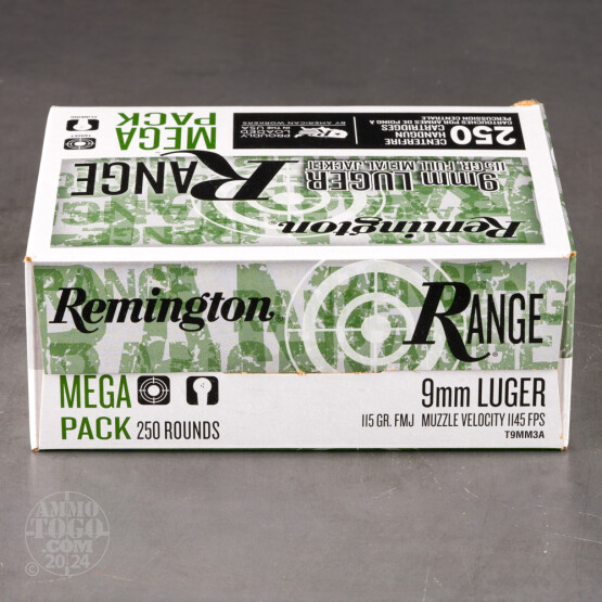 500rds – 9mm Remington Range 115gr. FMJ Ammo