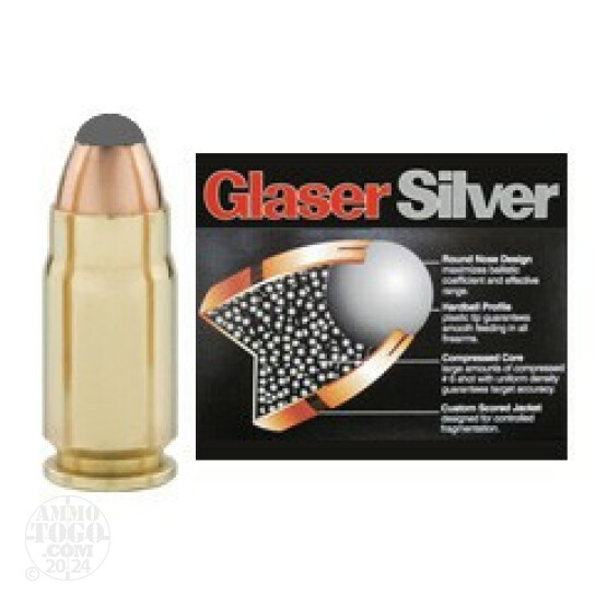 6rds - 357 Sig Glaser Silver 80gr Safety Slug Ammo