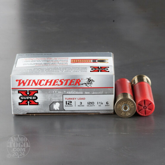 100rds - 12 Gauge Winchester Super-X 3"  1 7/8oz.  #6 Turkey Load