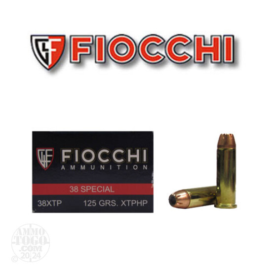 50rds - 38 Special Fiocchi 125gr. XTP Hollow Point Ammo