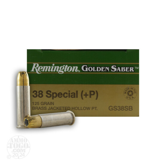 500rds - 38 Special +P Remington Golden Saber 125gr. JHP Ammo