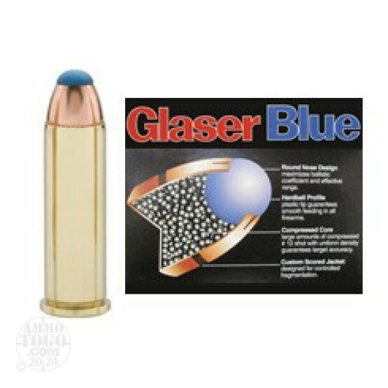 20rds - 38 Special Glaser Blue 80gr Safety Slug